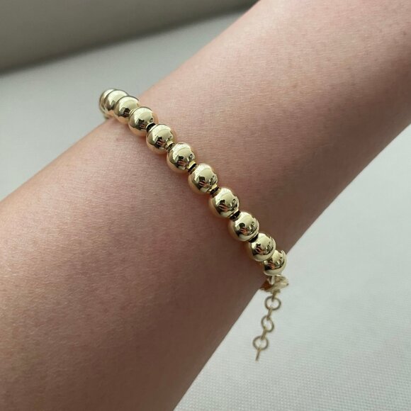 NWT Emma Ball Bracelet (6mm) // 14kt Italian Gold Vermeil - Picture 5 of 8